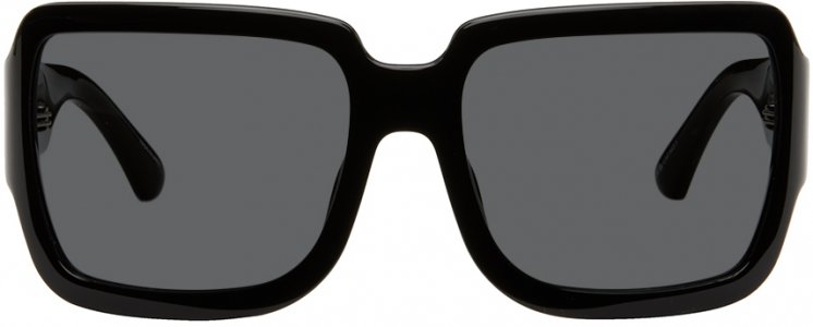 Черные большие солнцезащитные очки Linda Farrow Edition Dries Van Noten