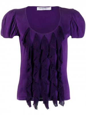 Блузка с объемными рукавами pre-owned Christian Dior. Цвет: фиолетовый