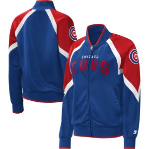 Женская спортивная куртка с молнией во всю длину и реглан для начинающих Royal Chicago Cubs Touchdown Starter