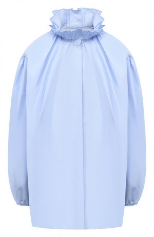 Хлопковая блузка Alexander McQueen. Цвет: голубой