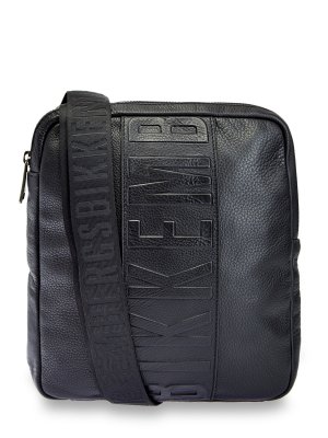 Плечевая сумка-мессенджер с регулируемым ремнем BIKKEMBERGS. Цвет: черный
