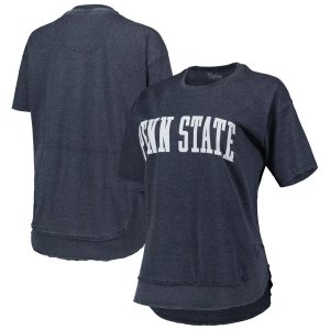 Женская футболка-пончо с принтом «Pressbox» темно-синего цвета Penn State Nittany Lions Arch Unbranded