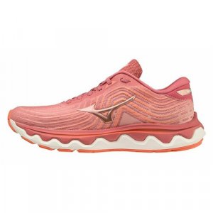 Кроссовки, размер EUR 38,5, коралловый, розовый Mizuno. Цвет: коралловый/розовый