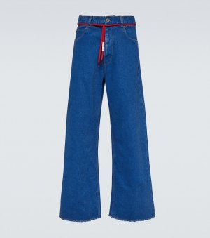 Широкие джинсы со средней посадкой , синий Marni