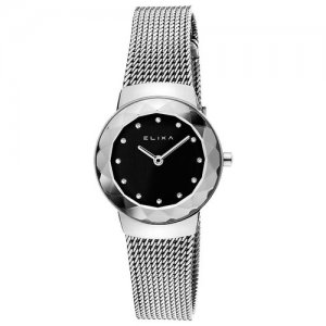 Часы швейцарские наручные женские кварцевые на браслете Elixa E090-L341. Цвет: серебристый