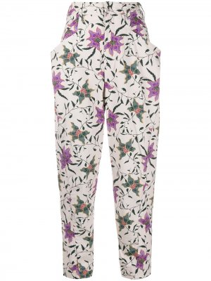 Зауженные брюки с цветочным принтом Isabel Marant. Цвет: нейтральные цвета