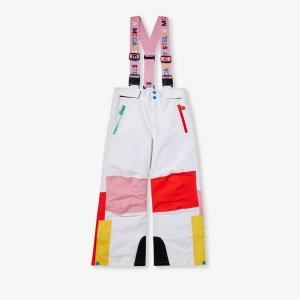 Лыжные брюки из переработанного полиэстера с фирменным принтом в стиле колор-блок для 4–14 лет Stella Mccartney, цвет colourful McCartney