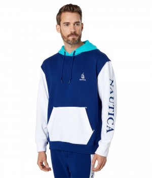 Худи , Sustainably Crafted Reissue Color-Block Logo Hoodie Nautica