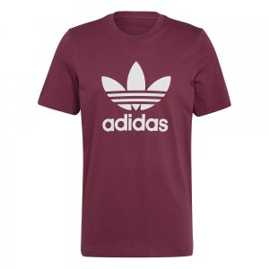 Мужская футболка Trefoil T-Shirt adidas Originals. Цвет: бордовый