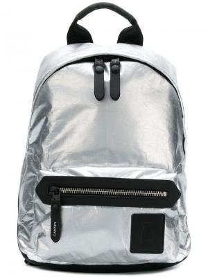 Рюкзак с металлическим отблеском Lanvin. Цвет: металлик
