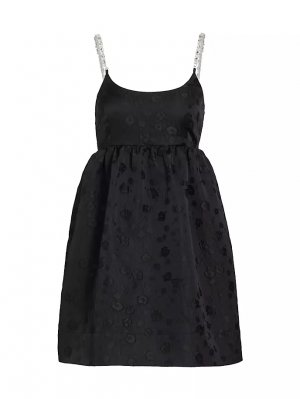 Мини-платье Moonflower из жаккарда и кристаллов , черный Line & Dot