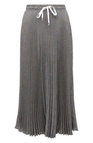 Плиссированная юбка Miu. Цвет: серый