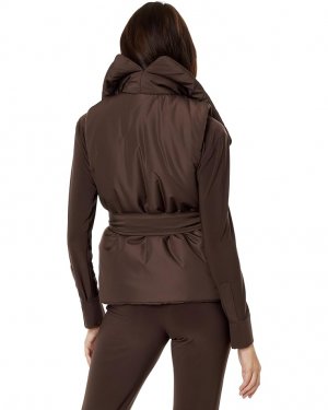 Утепленный жилет Sleeveless Sleeping Bag Vest, цвет Chocolate Norma Kamali