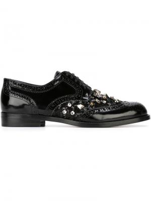 Декорированные туфли броги Dolce & Gabbana. Цвет: чёрный