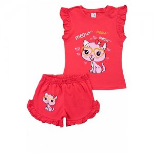 Костюм-пижама для девочки малиновая размер 1(86см) Bonito. Цвет: розовый/красный