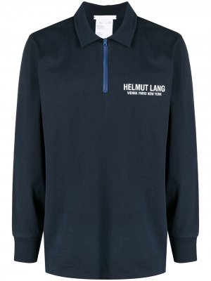 Рубашка поло с логотипом Helmut Lang. Цвет: синий