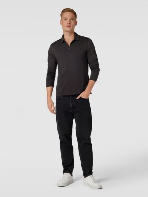 Рубашка-поло с короткой молнией, черный Christian Berg