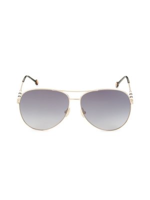 Солнцезащитные очки-авиаторы 64MM , синий Carolina Herrera