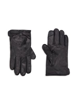 Кожаные перчатки , черный Calvin Klein