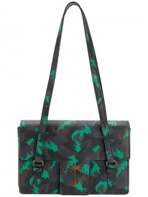 Камуфляжная сумка с пальмами Tomas Maier. Цвет: emerald multicolor-black