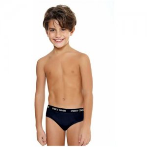 Трусы детские Kids слипы плавки для мальчиков и подростков хлопковые размер 116-122, серый Enrico Coveri. Цвет: серый