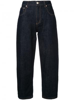 Укороченные широкие джинсы Carven. Цвет: синий
