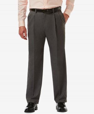 Мужские эластичные классические брюки классического кроя с расширяющейся талией Cool 18 PRO Haggar
