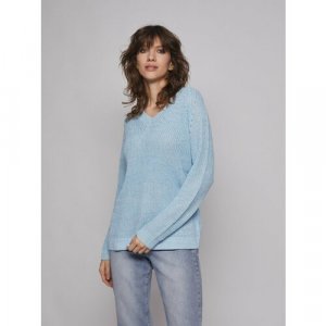 Пуловер , размер L, светло-голубой Zolla. Цвет: светло-голубой