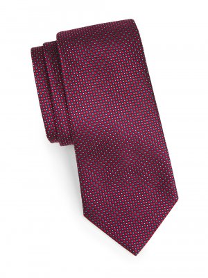 Жаккардовый шелковый галстук с платком Emporio Armani