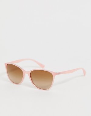 Коралловые солнцезащитные очки в квадратной оправе -Розовый Emporio Armani