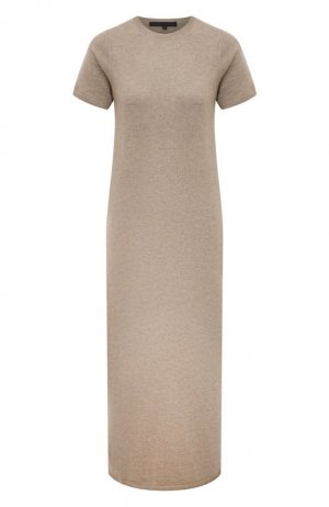 Кашемировое платье Tegin. Цвет: бежевый
