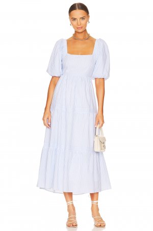 Платье миди Milani Tiered, цвет Blue & White MINKPINK