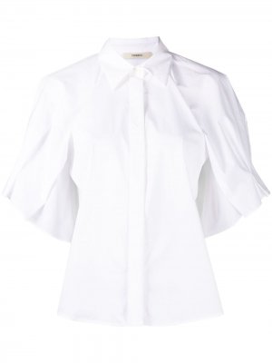 Однотонная рубашка Odeeh. Цвет: белый