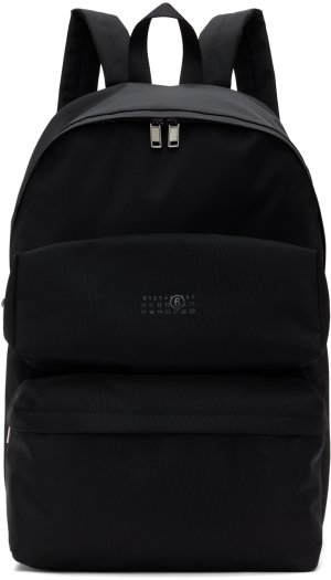 Черный рюкзак из кордуры с тремя карманами MM6 Maison Margiela