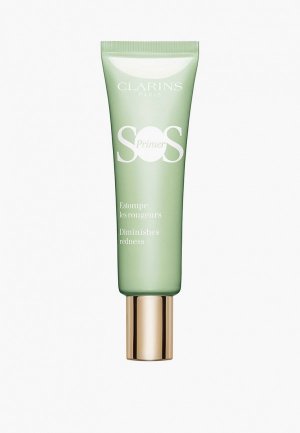 Праймер для лица Clarins SOS Primer green, корректирующий покраснения, 30 мл. Цвет: зеленый