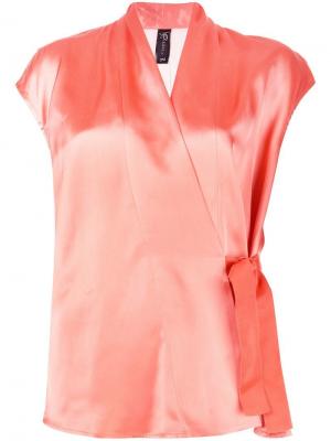 Блузка с завязкой сбоку Zero + Maria Cornejo. Цвет: оранжевый