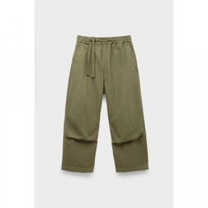 Брюки 5008 hemp asym 3/4 track pants, размер 54, зеленый Maharishi. Цвет: зеленый/оливковый