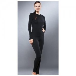 Комплект женского термобелья : рубашка + лосины (651S-BK / 651P-BK) (2XL) Guahoo. Цвет: черный