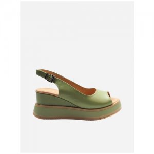 Женские туфли, , лето, цвет зеленый, размер 38 DAKKEM. Цвет: зеленый