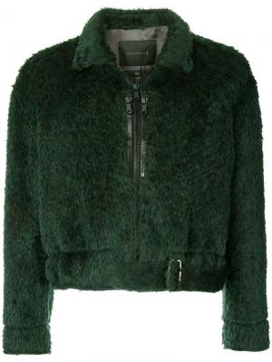 Укороченная фактурная куртка Mackintosh 0003. Цвет: зеленый