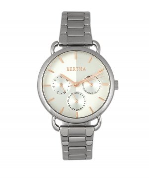Кварцевые часы Gwen Collection серебряные из нержавеющей стали 36 мм , серебро Bertha