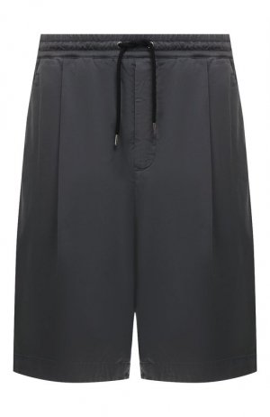 Хлопковые шорты Giorgio Armani. Цвет: серый
