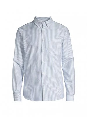 Полосатая оксфордская рубашка узкого кроя , цвет blue stripe Club Monaco