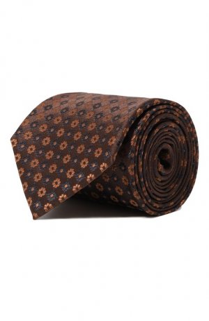 Шелковый галстук Stefano Ricci. Цвет: коричневый