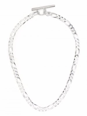 Sterling silver Figaro chain necklace Loren Stewart. Цвет: серебристый