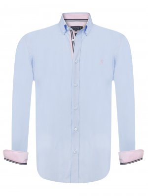 Рубашка на пуговицах стандартного кроя Waterford, светло-синий Sir Raymond Tailor