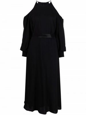 Платье с открытыми плечами и поясом Stella McCartney. Цвет: черный
