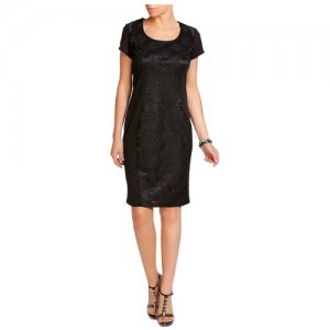 Платье , в классическом стиле, полуприлегающее, мини, размер XL, черный Antonella Razzoli. Цвет: черный