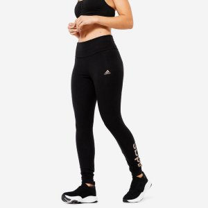 Женские мягкие леггинсы для фитнеса , черные Adidas