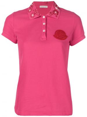 Рубашка-поло Moncler. Цвет: розовый